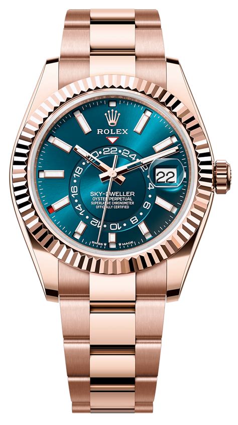 rose gold rolex blue dial|rolex watch with blue face.